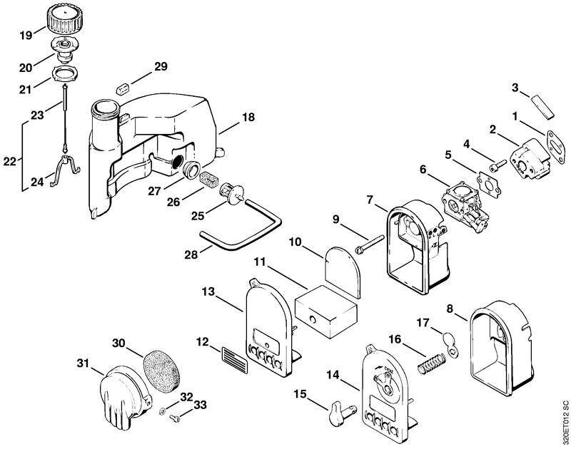 STIHL 1120-358-7800 Viltsnoer positie 26 technische tekening