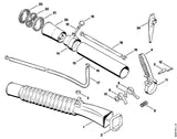 STIHL 4202-791-0200 Handgreep positie 4 technische tekening