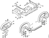 STIHL 4123-791-7400 beugel positie 5 technische tekening