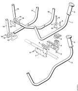 STIHL 4119-791-0615 Klem positie 9 technische tekening