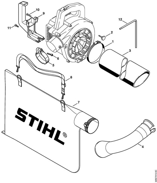 STIHL 4227-700-2300 Vleugelbout positie 2 technische tekening