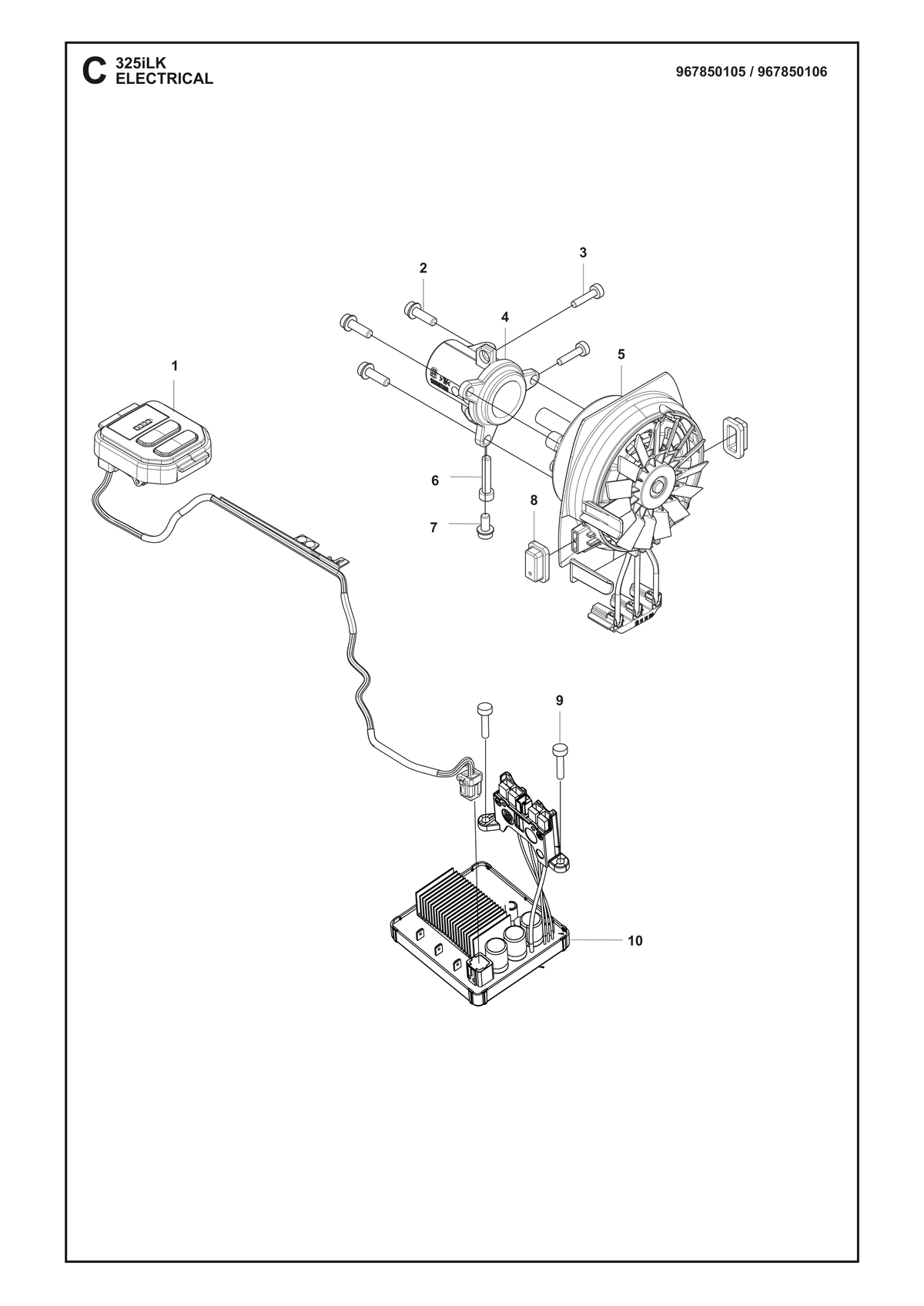 Husqvarna 599615002 onderdelentekening - positie 10