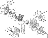 STIHL 4227-149-0610 Uitlaatdemperpakking positie 15 technische tekening