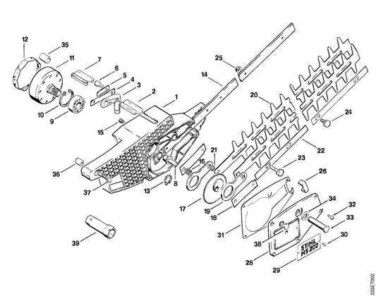 STIHL 4206-713-6501 Geleidebout positie 24 technische tekening