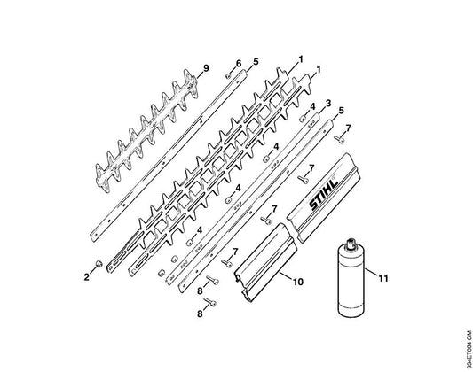 STIHL 4226-641-4600 geleiding 550 / 22" positie 5 technische tekening
