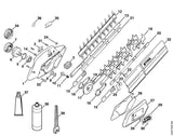 STIHL 4213-640-0500 Aandrijfhuis positie 1 technische tekening