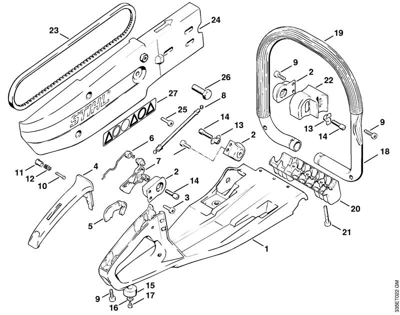 STIHL 4201-790-9900 AV-rubber positie 2 technische tekening