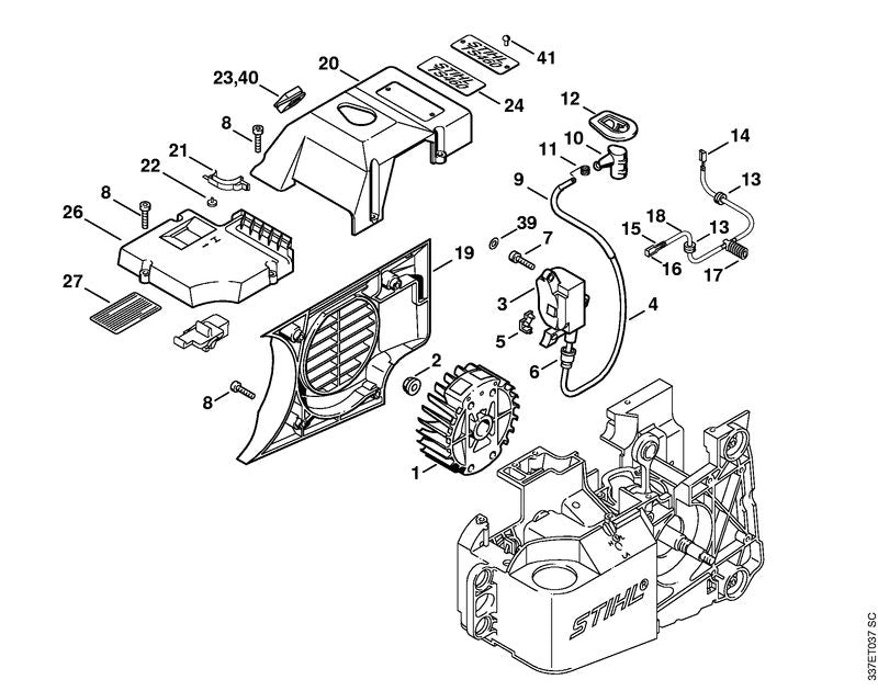STIHL 4221-442-0400 Isolatiekous positie 9 technische tekening