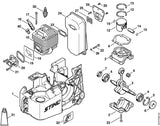 STIHL 4221-020-9400 Klep positie 16 technische tekening