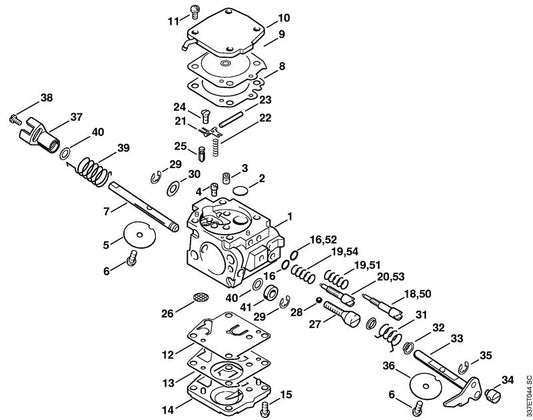STIHL 4221-121-8600 Ring positie 30 technische tekening