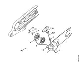 STIHL 4223-190-0401 Chokedeksel m. startmechanisme positie -1 technische tekening