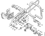STIHL 4223-791-7600 Steun positie 27 technische tekening