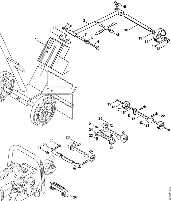 STIHL 4205-791-2701 Pijp positie 7 technische tekening