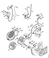 STIHL 4223-400-1201 Vliegwiel positie 1 technische tekening