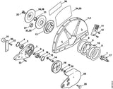 STIHL 4223-700-8100 Beschermer positie 28 technische tekening