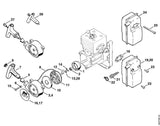 STIHL 4203-141-6600 Gesp positie 22 technische tekening