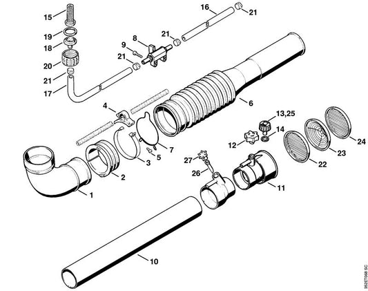 STIHL 4203-708-4000 Doseerstuk positie 12 technische tekening