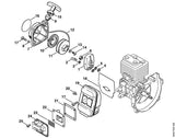 STIHL 4135-149-0605 Uitlaatdemperpakking positie 21 technische tekening