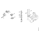 STIHL 4133-353-9201 Doorvoerrubber positie 9 technische tekening