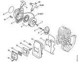 STIHL 4133-145-1001 Inzet positie 13 technische tekening