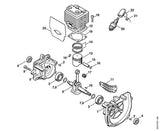 STIHL 4126-149-0610 Uitlaatdemperpakking positie 23 technische tekening