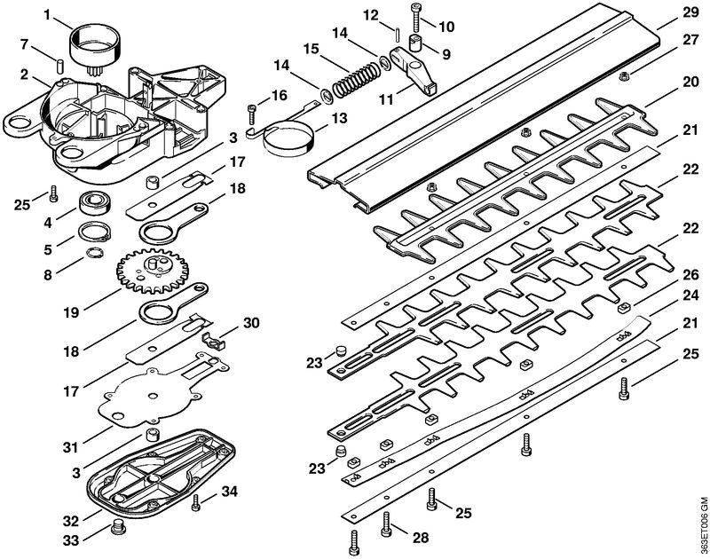 STIHL 9455-621-1380 borgring 14x1 positie 8 technische tekening