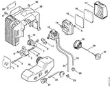 STIHL 4226-120-0600 Carburateur WT-264 positie 12 technische tekening