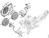 STIHL 4238-400-1202 Vliegwiel positie 1 technische tekening