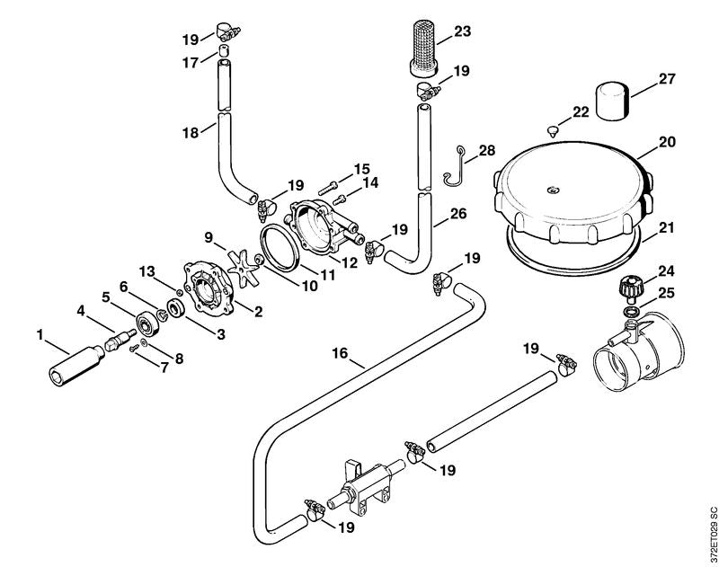 STIHL 4203-700-6315 Sproeier Ø 1,6 mm positie 24 technische tekening