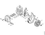 STIHL 4229-448-1200 Kabelsteun positie 6 technische tekening