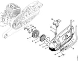 STIHL 4224-190-0305 Chokedeksel m. startmechanisme positie -1 technische tekening