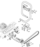 STIHL 4224-790-7601 Steun positie -1 technische tekening