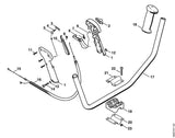 STIHL 4128-790-1300 Bedieningshandgreep positie -1 technische tekening