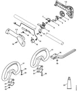 STIHL 4863-790-0520 Handgreep positie 2 technische tekening