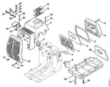 STIHL 4116-080-1604 Kap positie 9 technische tekening