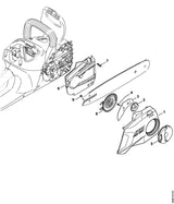 STIHL 1251-021-1100 Deksel positie 6 technische tekening