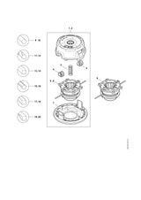 STIHL 4002-710-4320 Spoel met snoer positie 5 technische tekening