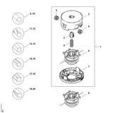 STIHL 4002-713-9608 Bovendeel positie 2 technische tekening