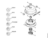 STIHL 4002-740-6701 Stermoer li. positie 7 technische tekening
