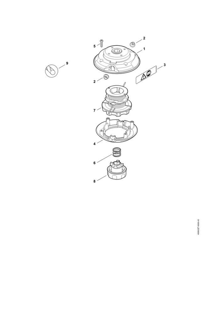 STIHL 4006-710-4001 kap positie 8 technische tekening