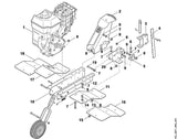 STIHL 9007-318-1950 inbusbout M8x50 positie 19 technische tekening