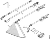 STIHL 4247-500-7402 Regelklep 2 bar positie 11 technische tekening
