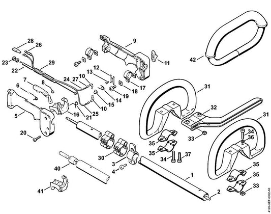STIHL 4117-710-7104 Steel positie 1 technische tekening