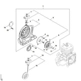 STIHL 4134-190-0600 Starterveer positie 14 technische tekening