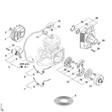 STIHL 4128-440-1101 Kortsluitkabel positie 6 technische tekening