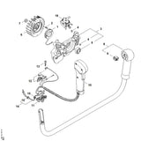 STIHL 4128-430-0505 Schakelaar positie 9 technische tekening