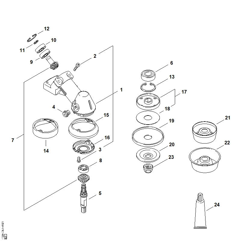 STIHL 4119-717-2806 Beschermring positie 15 technische tekening