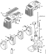 STIHL 4134-084-0910 Kap positie 9 technische tekening