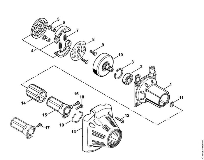 STIHL 0000-961-0608 Ring positie 6 technische tekening