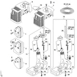 STIHL 4134-140-0613 Uitlaatdemper positie 1 technische tekening